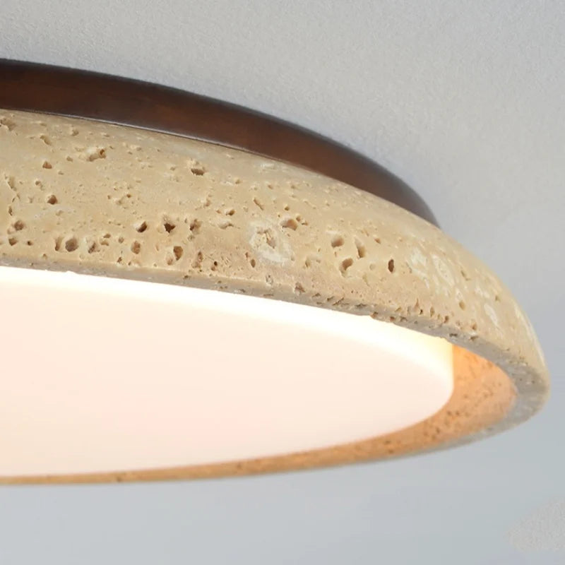 Acryl Travertine LED Ceiling Lights Fixtures Bedroom Kitchen Balcony Natural Stone Modern Ceiling Lamp Home Decor Lamparas