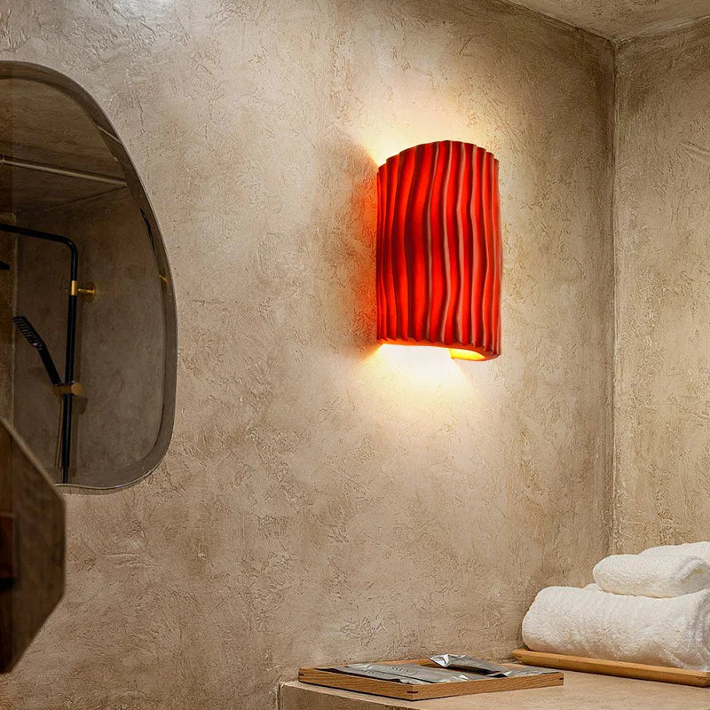 Modern Colorful Resin Wall Lamp G9 Bulb Parlor Bedroom Stairs Aisle Lighting Fixtures White Red Green Gray Body Dropshipping