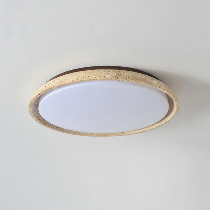 Acryl Travertine LED Ceiling Lights Fixtures Bedroom Kitchen Balcony Natural Stone Modern Ceiling Lamp Home Decor Lamparas