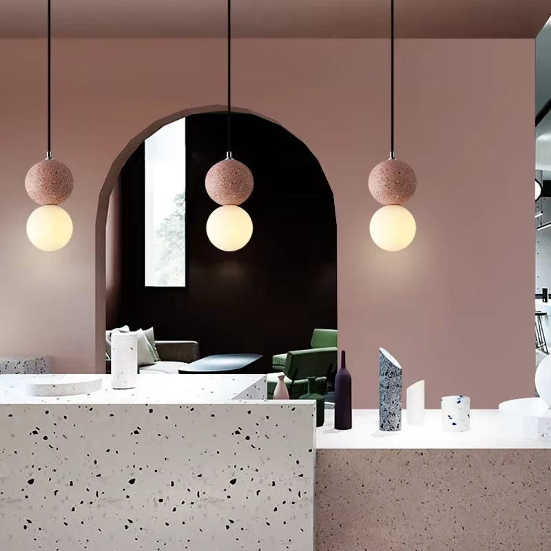 Minimalist Creative LED Pendant Lights Nordic Glass Lamp Shade Chandelier Bedroom Restaurant Kitchen Decor Hanging Light