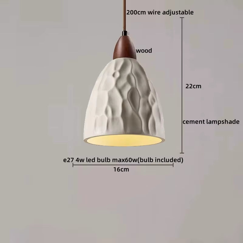 Concrete Cement LED Pendant Lamp Balcony Dining Living Room Home Decoration Creative Hanging Lights Fixtures Lamparas