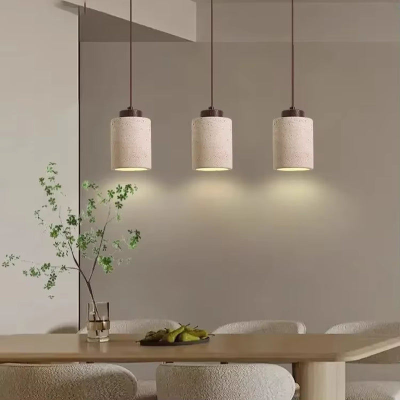 Led Pendant Lamp Yellow Cave Stone Chandelier Retro Bedroom Bedside Retro Nordic Restaurant Home Lighting Decoration