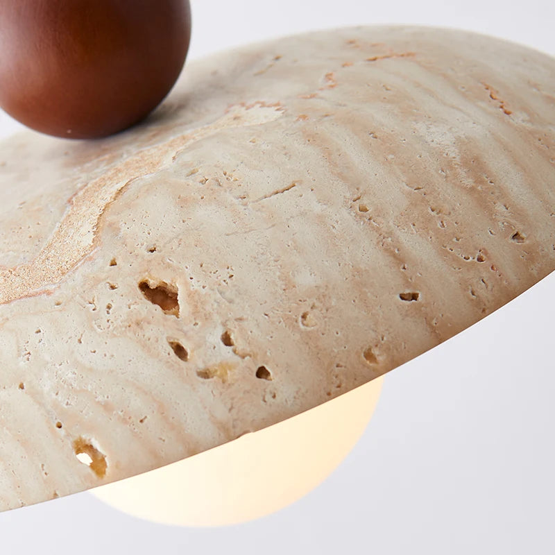 Yellow Hole Stone LED Pendant Light Fixtures Bedroom Dining Room Restaurant Creative Designer Hanging Lamp Lustre Decor