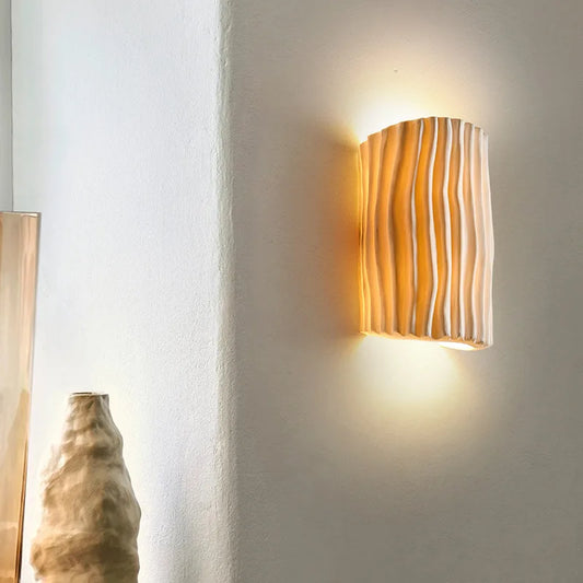 Modern Colorful Resin Wall Lamp G9 Bulb Parlor Bedroom Stairs Aisle Lighting Fixtures White Red Green Gray Body Dropshipping