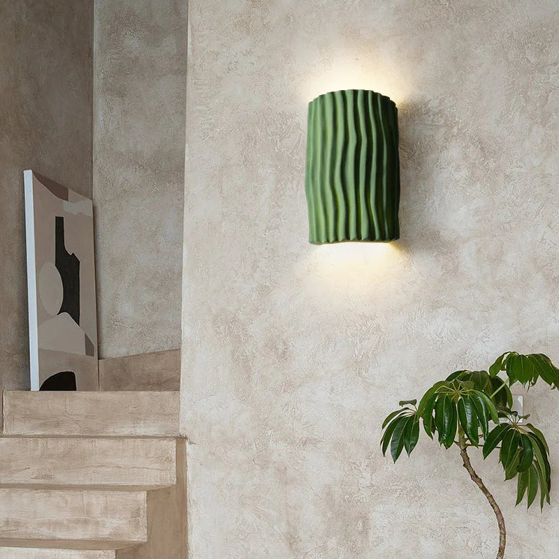 Modern Colorful Resin Wall Lamp G9 Bulb Parlor Bedroom Stairs Aisle Lighting Fixtures White Red Green Gray Body Dropshipping