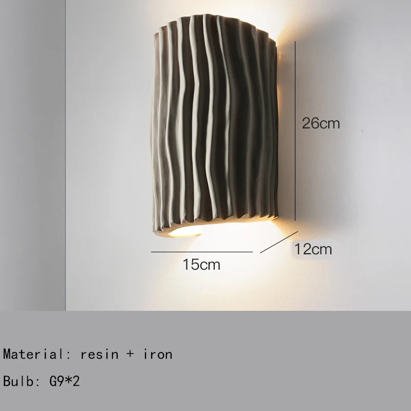 Modern Colorful Resin Wall Lamp G9 Bulb Parlor Bedroom Stairs Aisle Lighting Fixtures White Red Green Gray Body Dropshipping