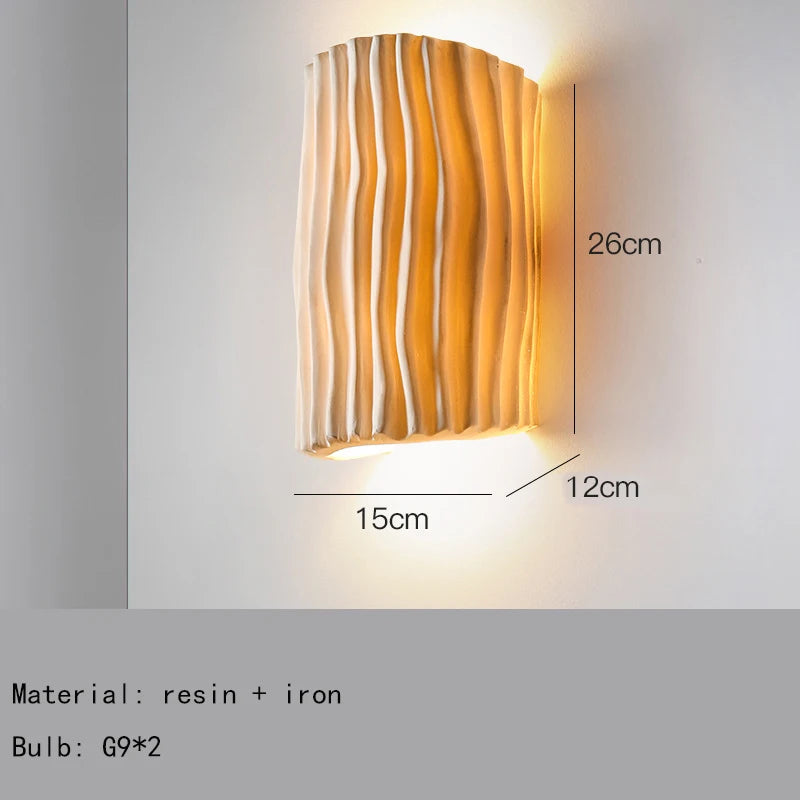 Modern Colorful Resin Wall Lamp G9 Bulb Parlor Bedroom Stairs Aisle Lighting Fixtures White Red Green Gray Body Dropshipping