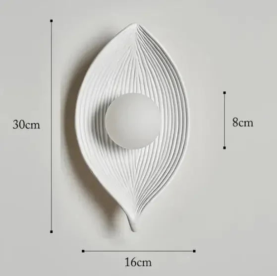LED Wall Sconces Bedroom Living Room Corridor Porch Background Lamps Lighting Home Decor G4 Vintage Leaf Resin Wall Lamps