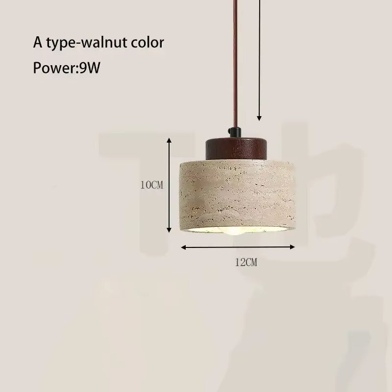 Led Pendant Lamp Yellow Cave Stone Chandelier Retro Bedroom Bedside Retro Nordic Restaurant Home Lighting Decoration