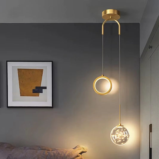 Nordic LED Pendant Light Indoor Lighting Fixture Living Bedroom Bedside Home Decoration Dining Table Hanging Lamps Pendant Lamp