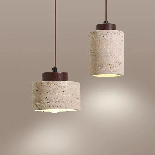Led Pendant Lamp Yellow Cave Stone Chandelier Retro Bedroom Bedside Retro Nordic Restaurant Home Lighting Decoration